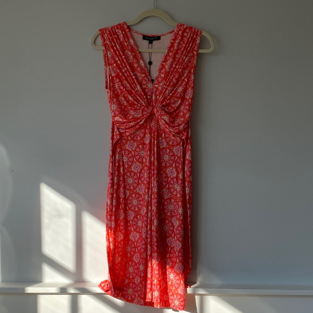 Ilse Jacobsen Coral Patterned Midi Dress
